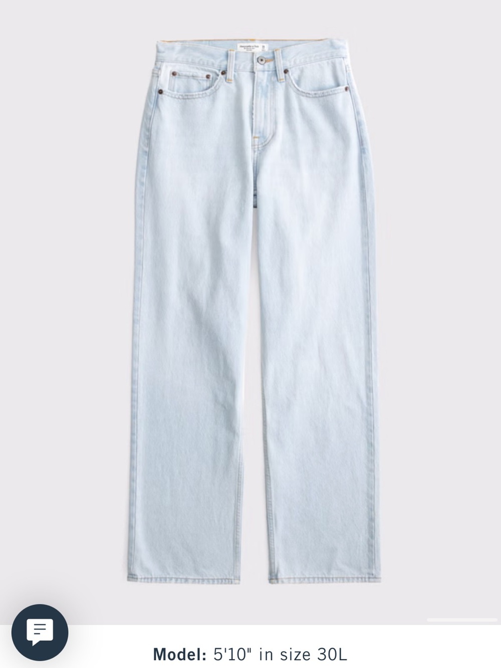 Abercrombie & Fitch Light Wash Straight Leg Jeans
